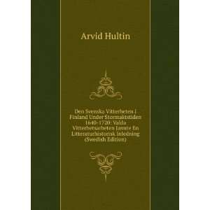   Litteraturhistorisk Inledning (Swedish Edition) Arvid Hultin Books