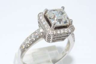 99988 2.79CT GIA CERTIFIED SQUARE EMERALD CUT DIAMOND ENGAGEMENT RING 