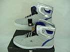 New Mens 13 DCGalacticaGray Leather Skate Shoes Hi Top $85