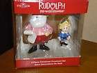 Rudolph Red Nosed Reindeer 5 Christmas Ornaments NIB  
