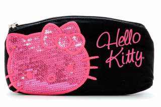 Hello Kitty Black/Pink Zipper Cosmetic Bag ST# HO3067267  
