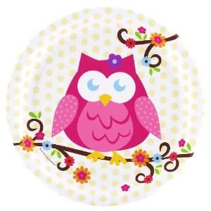  Owl Blossom Dinner Plates (8) Party Supplies Toys & Games