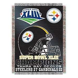   Steelers Super Bowl XLIII Champs Throw Blanket