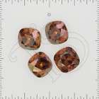 Swarovski 4470 12mm Cushion Crystal Copper   2 pcs