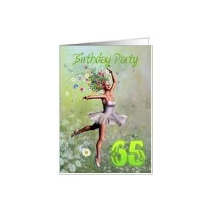  65th Birthday party invitation with a ballerina Card Toys 