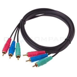 6FT 3 RCA Component RGB Video Cable Wire YPbPr 3 RCA M M Camera HDTV 