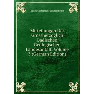   , Volume 3 (German Edition) Baden Geologische Landesanstalt Books