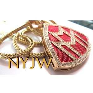 ICED OUT GOLD RICK ROSS MAYBACH MUSIC PENDANT CHAIN  
