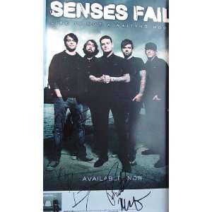  Senses Fail Autographed Signed Warped Tour Poster & Video 