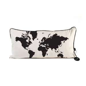  Scan Trends 7011 Pillow World Map   Black