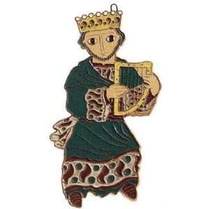  Dancing King David Ceramic Plaque