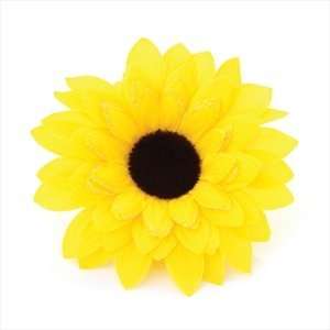 Yellow Fabric Sunflower Hair Barrette/Clip AJ21372 Beauty