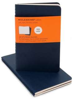Moleskine Cahier Navy Blue Pocket Ruled Journal, Set of 3