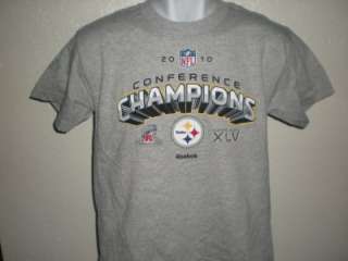   Pittsburgh Steelers 2010 Conference Champs YOUTH Medium Shirt 1TY