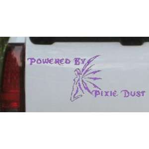 Powered By Pixie Dust Car Window Wall Laptop Decal Sticker    Purple 