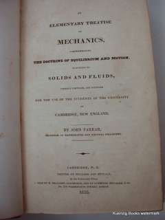 1825 Farrar Mechanics equilibrium motion solids illustr  
