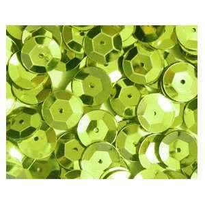  8mm lime green cup sequins 