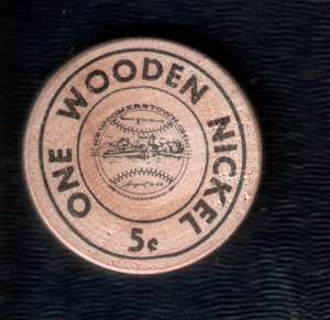 1864 1964 Newcomerstown, Ohio   Wooden Nickel   Centennial  