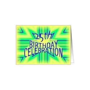  25th Birthday Party Invitation Bright Star Card Toys 
