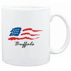  Mug White  Buffalo   US Flag  Usa Cities Sports 
