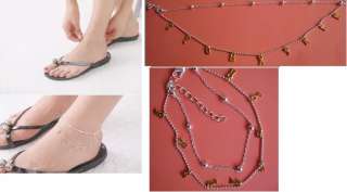 R052 9 Cute Letters Beads Double Chains Foot Chain  
