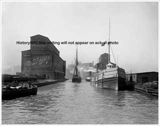 1920s CHICAGO RIVER SCHLITZ BEER STEAMBOAT TUG PHOTO  