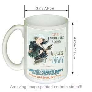 Id Join The Navy WW1 US Military Propaganda COFFEE MUG 