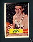 1957 1958 Topps # 36 Ernie Beck Warriors