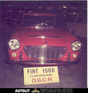 1961 Fiat Osca 1500 Coupe Pininfarina Factory Photo  