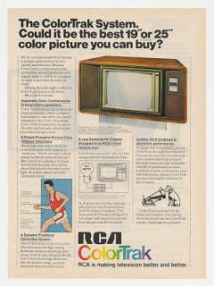 1977 RCA ColorTrak Contura Model GB840 TV Television Ad  