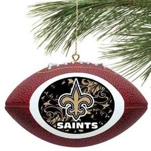   Saints Touchdown Mini Replica Football Ornament