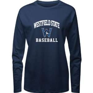  Westfield State Owls Navy Womens Baseball Arch Long 