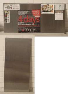 DELUXE STAINLESS STEEL MAGNETIC BULLETIN BOARD 27 x 13  