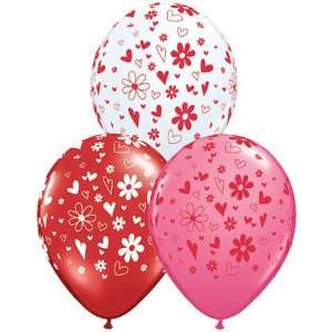  Mayflower Balloons 9142 11 Inch Hearts and Daisies A Round 