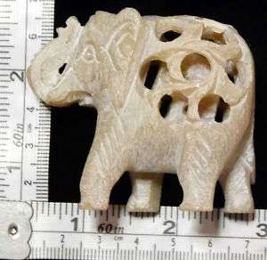 inch Soapstone Elephant Carving w. Elephant inside  
