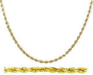   Cut Rope Chain & Lobster Claw Clasp 22 inches long 2.0 mm width  