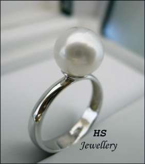 HS RARE SOUTH SEA CULTURED PEARL 9.74mm RING TOP GRADING, 925 STERLING 