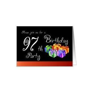  97th Birthday Party Invitation   Gifts Card Toys & Games