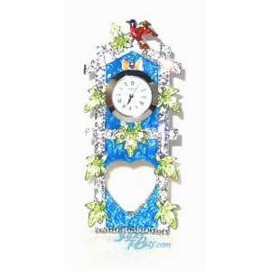 Picture Frame with Clock (Blue)   Diamond Simulated Trinket (L 