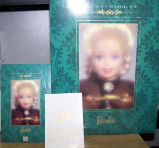 1996 Holiday Caroler porcelain Barbie doll Holiday NRFB  