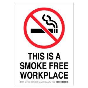   Safety No Smoking Sign, Legend This Is A Smoke Free Workplace