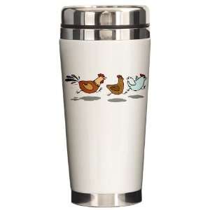  Chicken Race Chicken Ceramic Travel Mug by 