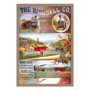 The Birdsall Co., Early Threshing Scene Giclee Poster 