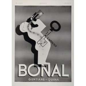  1933 French Ad Bonal Aperitif A. M. Cassandre Art Deco 