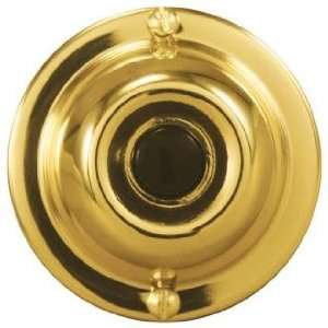  Basic Series Gold with Black 1 3/4 Round Doorbell Button 