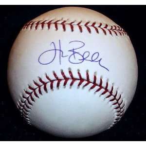  Hank Blalock Autographed Baseball