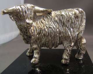   Silver YAK on Black Base by YAACOV HELLER Limited Edition SCULPTURE