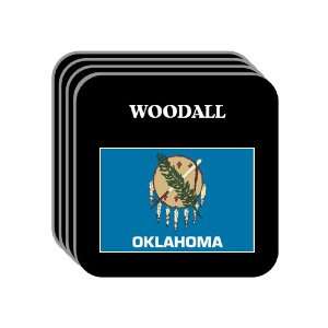 US State Flag   WOODALL, Oklahoma (OK) Set of 4 Mini Mousepad Coasters