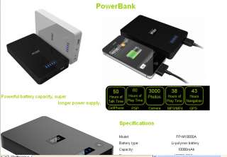 Large capacity FOST 10000mah Battery External Power Bank for iphone 