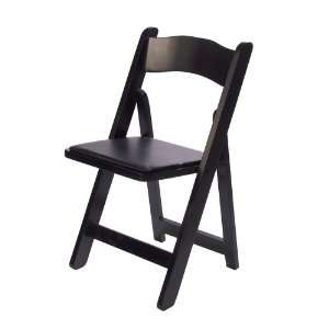  Black Wood Folding Chairs (4 chairs)